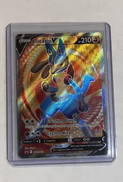 Pokemon TCG Lucario V SWSH Black Star Promos SWSH213 Holo Promo NM - Image 1