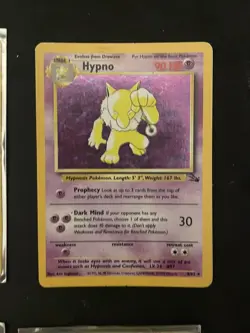 Pokemon TCG Hypno Fossil 8 Holo Unlimited Holo Rare - Image 1