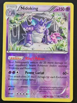 NIDOKING 45/114 R STEAM SIEGE POKEMON REVERSE HOLO MP - Image 1