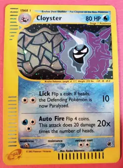 Pokemon Expedition Set Rare Holo Cloyster 8/165 Light Play See Pictures - Image 1