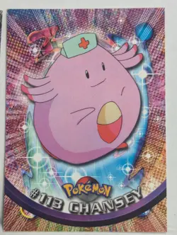 Topps Pokemon Chansey #113 TV Animation Edition Non Holo Blue Logo 2000 NM - Image 1