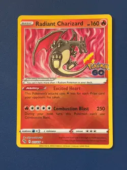 Pokemon TCG Radiant Charizard 011/078 Pokemon GO, NM-MT - Image 1