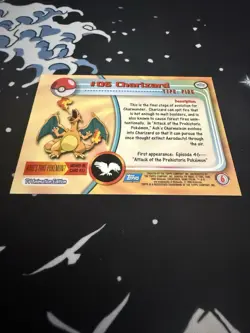 2000 Pokemon Topps Series 1 Charizard #06 - Basic Chrome - NM - Image 3