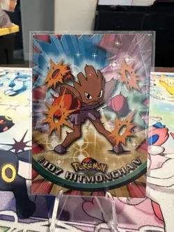 Hitmonchan #107 Pokemon 2000 Topps TV - Image 1