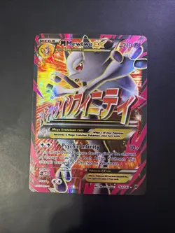 M Mewtwo EX 160/162 Mega Evolution Breakthrough Full Art Pokemon Holo LP - Image 1