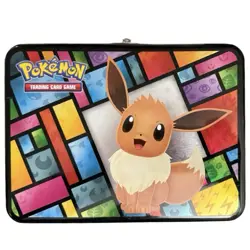 EUC Pokemon TCG Treasure Chest Lunch Box 2021 Eevee Lunchbox Only No Packs - Image 1