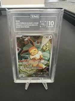 Pokemon TCG Eevee Prismatic Evolutions ETB Black Star Promo #173 TAG 10 - Image 3