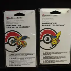 Pokemon Center 2-Pin Set: Special Delivery Pikachu & Charizard - Image 1