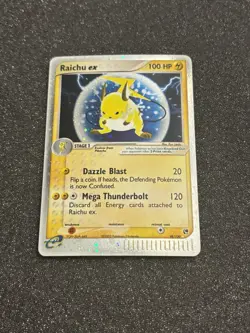 Pokemon TCG Raichu EX Sandstorm Card 98/100 Ultra Rare Holo Near Mint Condition - Image 1