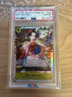 Boa Hancock OP14-112 SR The Azure Sea’s Seven One Piece Card Game English PSA 10 - Image 1