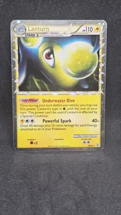 Pokemon TCG 2010 Lanturn Prime Holo Ultra Rare Card 86/95 HGSS Unleashed EXC - Image 1