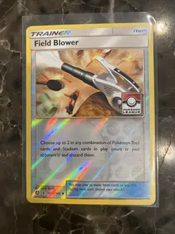 Pokemon League Stamp Card Revers Holo Field Blower 125a/145 Guardians Rising - Image 1
