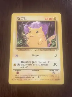 Pikachu - ( Stamped) 058/102 Miscellaneous Cards & Products Regular - Image 1