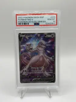 Pokemon Mewtwo V SWSH229 Full Art Promo Holo PSA 10 Sword & Shield Promo Cards - Image 1