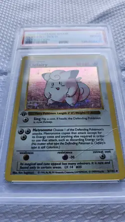 Pokemon Clefairy Base Set Rare Shadowless 1st Edition #5/102 PSA 2 1999 Card - Image 2
