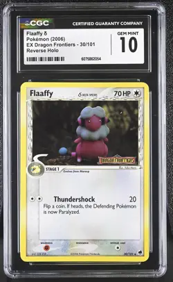 CGC 10 Flaaffy EX Dragon Frontiers 30/101 Reverse Holo STAMPED Pokemon Card - Image 1