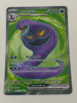 Pokemon Arbok ex 185/165 - Scarlet Violet 151 Ultra Rare NM - Free Card - Image 1