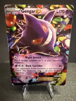 Pokemon-Gengar EX, #34/119, Ultra Rare Holo Full Art Card (moderately played) - Image 1