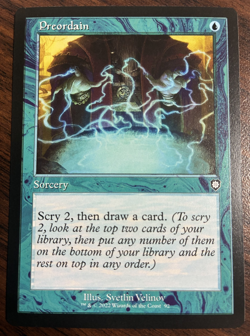 MTG - Preordain 92 Retro Frame Non-Holo - The Brothers' War Commander #092 - NM - Image 1