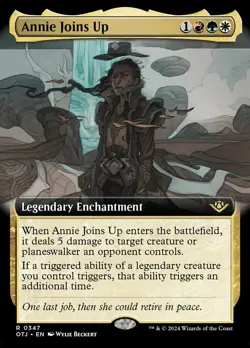 1x Annie Joins Up - Foil - Extended Art Moderate Play MTG Magic - Kid Icarus - - Image 1