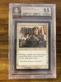 MTG✨MOTHER OF RUNES✨Urza’s Legacy BGS 9.5 GEM MINT UNCOMMON Creature POP 3 ! - Image 1