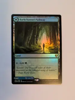 {1x} ~ Barkchannel Tidechannel Pathway *FOIL* NM Rare Kaldheim **Startropic** - Image 1