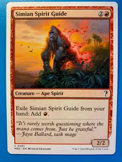 MTG 1x WHITE BORDER Simian Spirit Guide # 61 Mystery Booster 2 Magic the x1 NM - Image 1