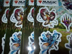 Lot of 9 Magic The Gathering Bloomburrow Sticker Sheet 6” X 8” WOTC Free Ship - Image 2