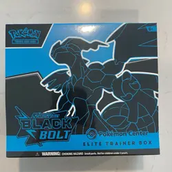 Pokemon Center Black Bolt Elite Trainer Box ETB New Sealed Ripped Plastic - Image 1