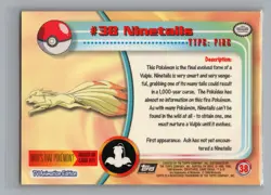 1999 Pokemon TCG Topps TV #38 Ninetails - Image 2