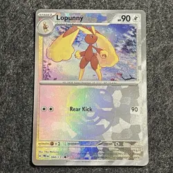 Pokemon TCG Lopunny Card Master Ball Pattern 084/131 SV Prismatic Evolutions NM - Image 1