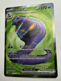 2023 Pokemon TCG Arbok ex Full Art 185/165 MEW 151 Near Mint+ - Image 3