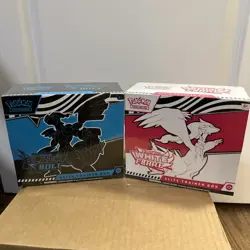 Pokemon TCG Black Bolt and White Flare Elite Trainer Box ETB Set of 2 Sealed - Image 1