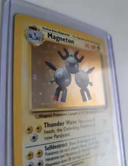 Pokemon TCG Magneton Base Set 9/102 Holo 1999-2000 Wizards Base Set Copyright... - Image 2