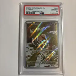 2025 POKEMON JTG EN-JOURNEY TOGETHER ILLUSTRATION RARE #165 SWINUB PSA 10 - Image 1