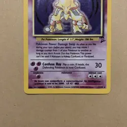 Pokemon TCG Alakazam Base Set 2 1/130 Holo Unlimited Holo Rare NM / LP - Image 3