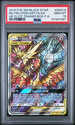 Moltres Zapdos Articuno GX #SM210 Pokemon Black Star Promo PSA 10 250001 - Image 1