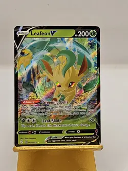 Pokemon TCG: Leafeon V 007/203 Ultra Rare - Evolving Skies - NM - Image 1