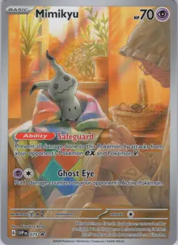 Mimikyu 75 Black Star Scarlet Violet Promo Pokemon 2024 - Image 1