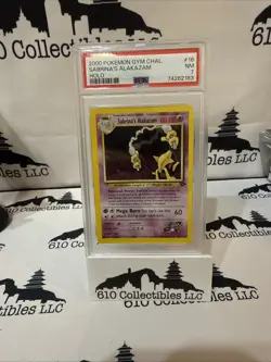 2000 POKEMON GYM CHALLENGE HOLO #16 SABRINA'S ALAKAZAM PSA 7 - Image 1