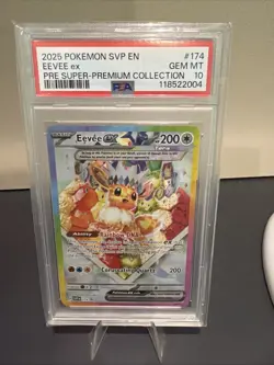 Pokemon TCG Eevee EX SVP 174 Ultra Rare Holo Promo 2025 PSA 10 - Image 1