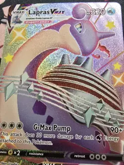Lapras VMAX SV111/SV122 Shining Fates Shiny Holo Rare Full Art Pokemon TCG LP - Image 2