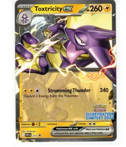 Toxtricity ex 215 Illustration Contest 2024 Promo Pokemon Eng NM.. - Image 1