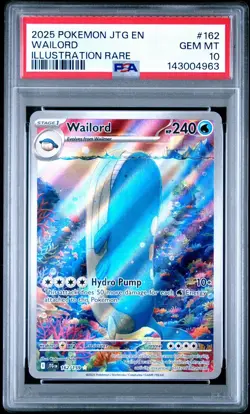 Pokemon Journey Together Wailord 162/159 JTG-EN Illustration Rare - PSA 10 GEM! - Image 3