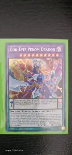 YUGIOH ODD EYES VENOM DRAGON SECRET RARE BLLR-EN006 1ST EDITION - Image 1