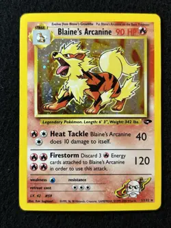 Pokemon Blaine’s Arcanine 1/132 Gym Challenge - Image 1