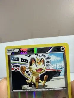 Pokemon Meowth 80/99 Black & White Mirror Reverse Holo - Image 3