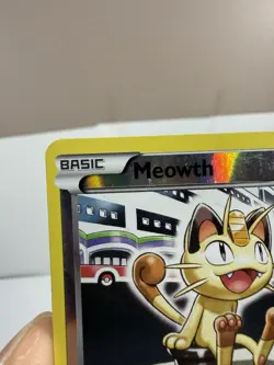 Pokemon Meowth 80/99 Black & White Mirror Reverse Holo - Image 4