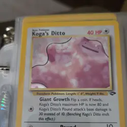 Pokemon Koga's Ditto Gym Challenge Holo Rare Basic 40 HP Unlimited English - Image 1