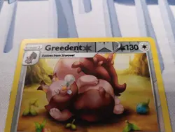 Pokemon TCG Reverse Holo Rare Greedent 151/196 EXTRA THICK INK ERROR - Image 2